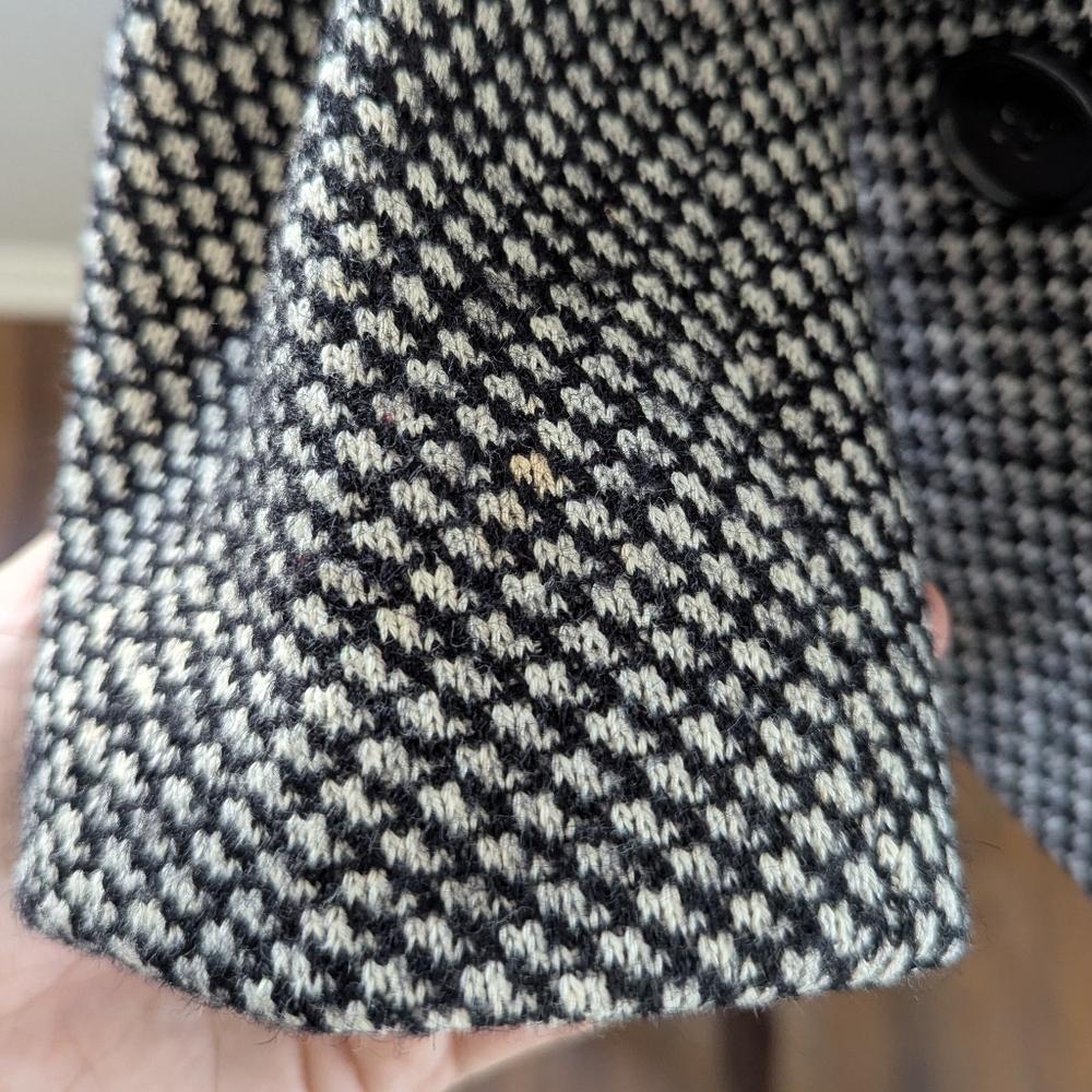 Ann Taylor LOFT Herringbone Wool Blend Peacoat Double Breasted Short Jacket XS - Picture 10 of 10